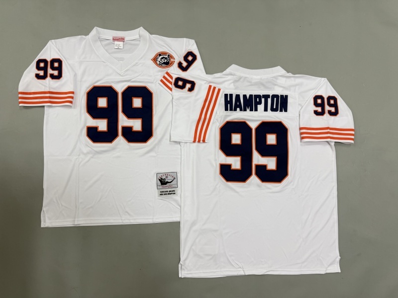 Men 2025 Nike Chicago Bears #99 Hampton White Throwback Limited NFL Jersey style 001->chicago bears->NFL Jersey